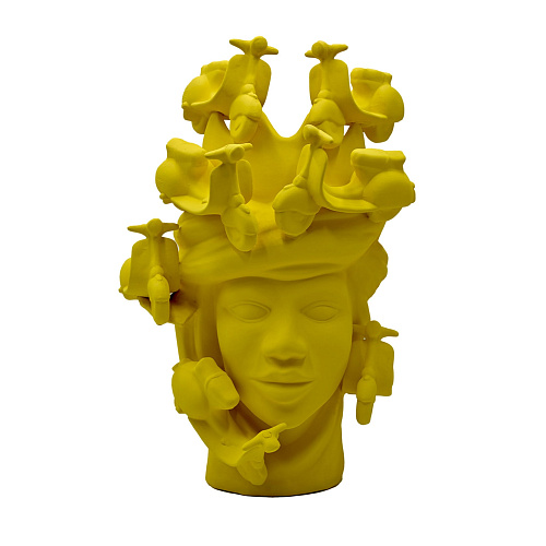 Скульптура матовая желтая Moor's Head