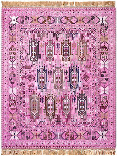 Роскошный ковер розового цвета Balouch