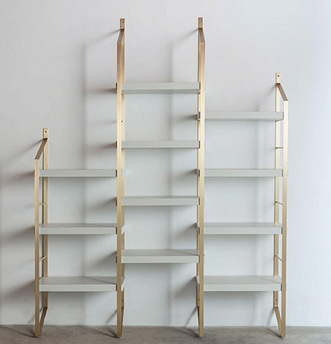 Многоярусный дизайнерский книжный шкаф