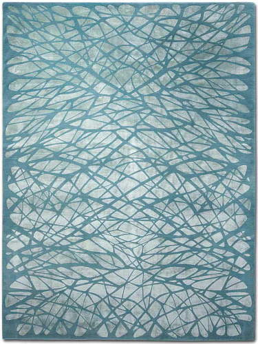 Ковер светло-бирюзового цвета Dresden ручной работы