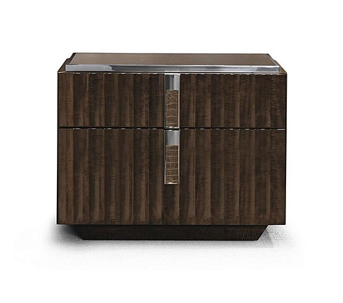 Тумбочка премиум с кожаными вставками Premium Hide