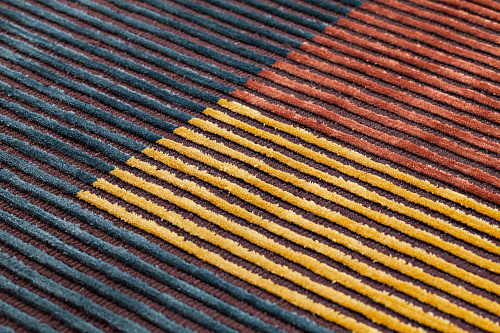 Многоцветный ковер Viscose Lines ручной работы
