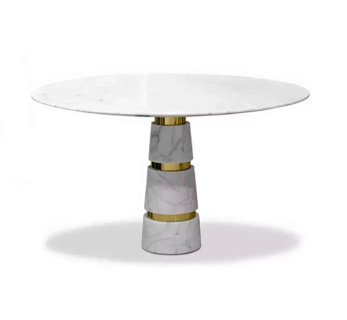 Обеденный стол из мрамора Carrara Avalanche