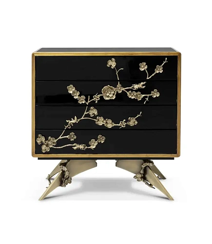 Тумба прикроватная с лаковой отделкой Mirage