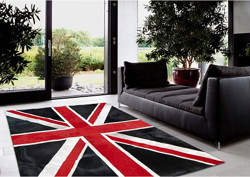 Ковер из коровьей шкуры Union Jack col.1