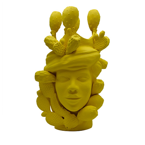 Скульптура желтая ручной работы Moor's Head
