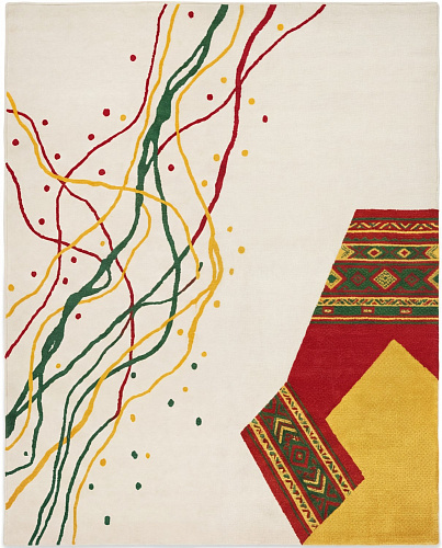 Ковер ручной работы Calligraphic Paths Color