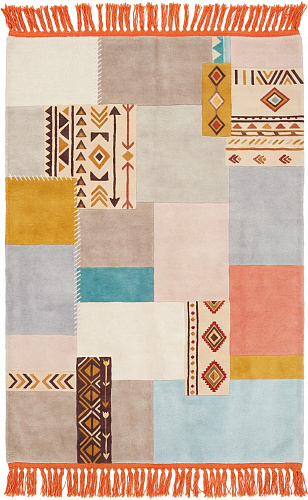 Қолмен тоқылған кілем Patchwork Grid