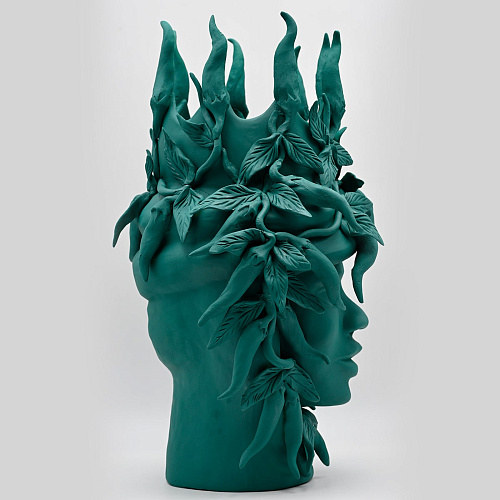 Скульптура темно-зеленая Moor's Head
