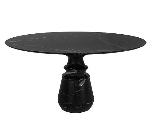Круглый обеденный стол Obsidian Round Nero Marquina