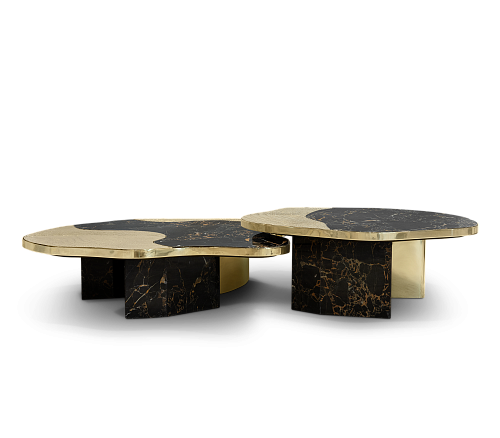 Набор столов Athena Portoro Marble & Gold