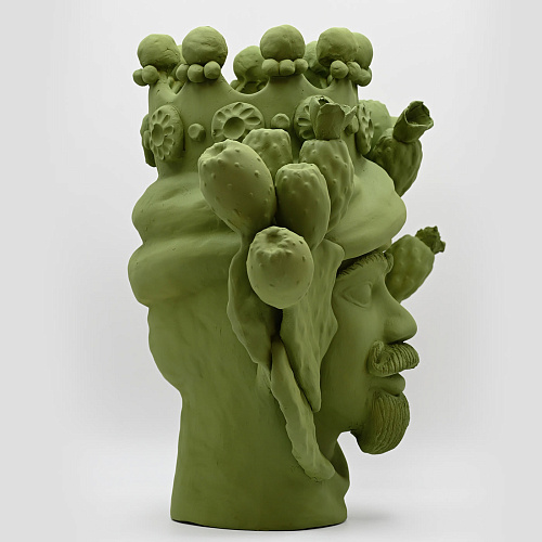 Скульптура зеленая ручной работы Moor's Head