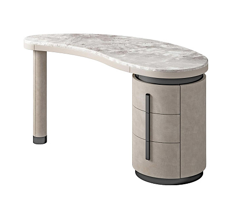 Туалетный столик из мрамора и кожи Marble Vanity