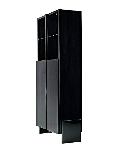 Книжный шкаф черный с металлом Black Metal Bookcase