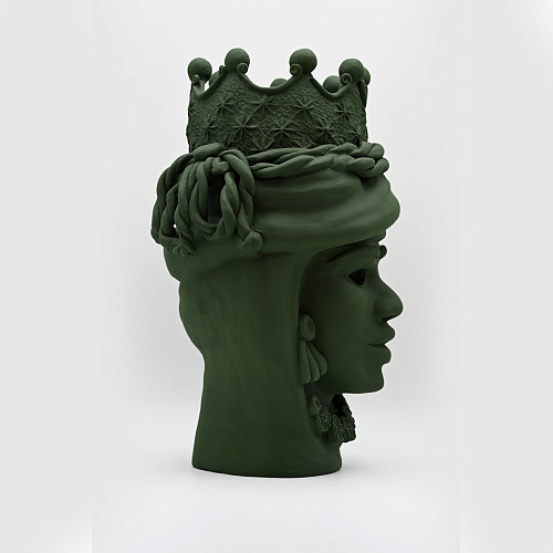 Мүсін қолмен жасалған жасыл түсті Moor's Head