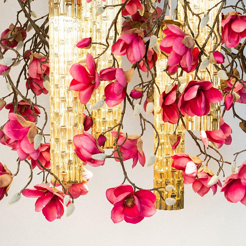 Magnolia төртбұрышты алтын люстрасы