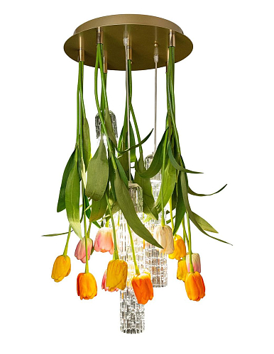 Маленькая круглая люстра Tulip