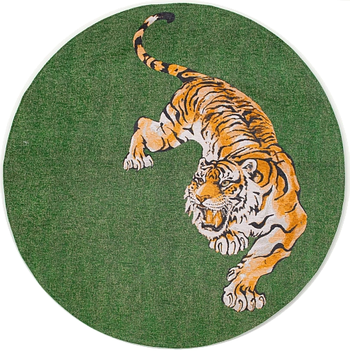 Круглый ковер Green On Fire 9388