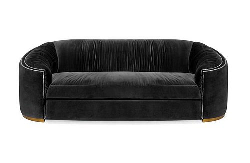 Қисық антрацит диван Premium Comfort