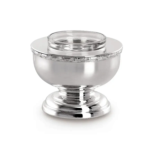 Жеке күміспен қапталған икорница Caviar Holder