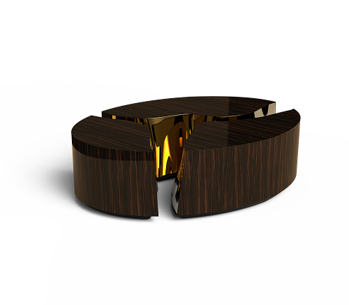 Овальный журнальный стол Fissure Ebony