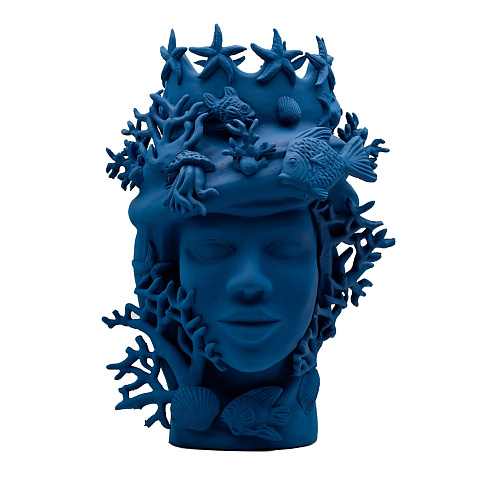 Скульптура синяя ручной работы Moor's Head