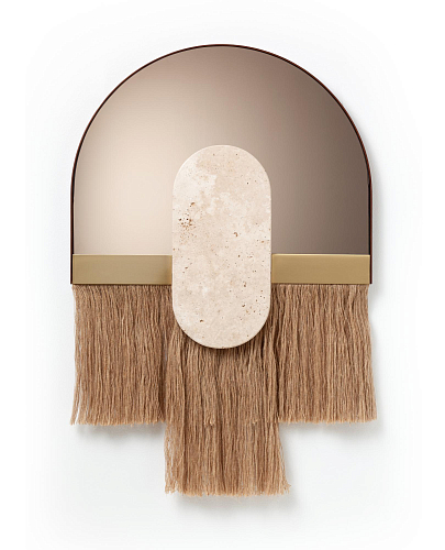 Перламутр қабырға айнасы Souk Ecru Shell